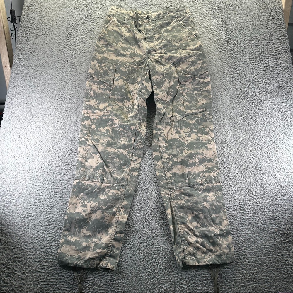 US Army Pant Men's S Green Cotton Cargo Straight Uniform Combat Military Trouser